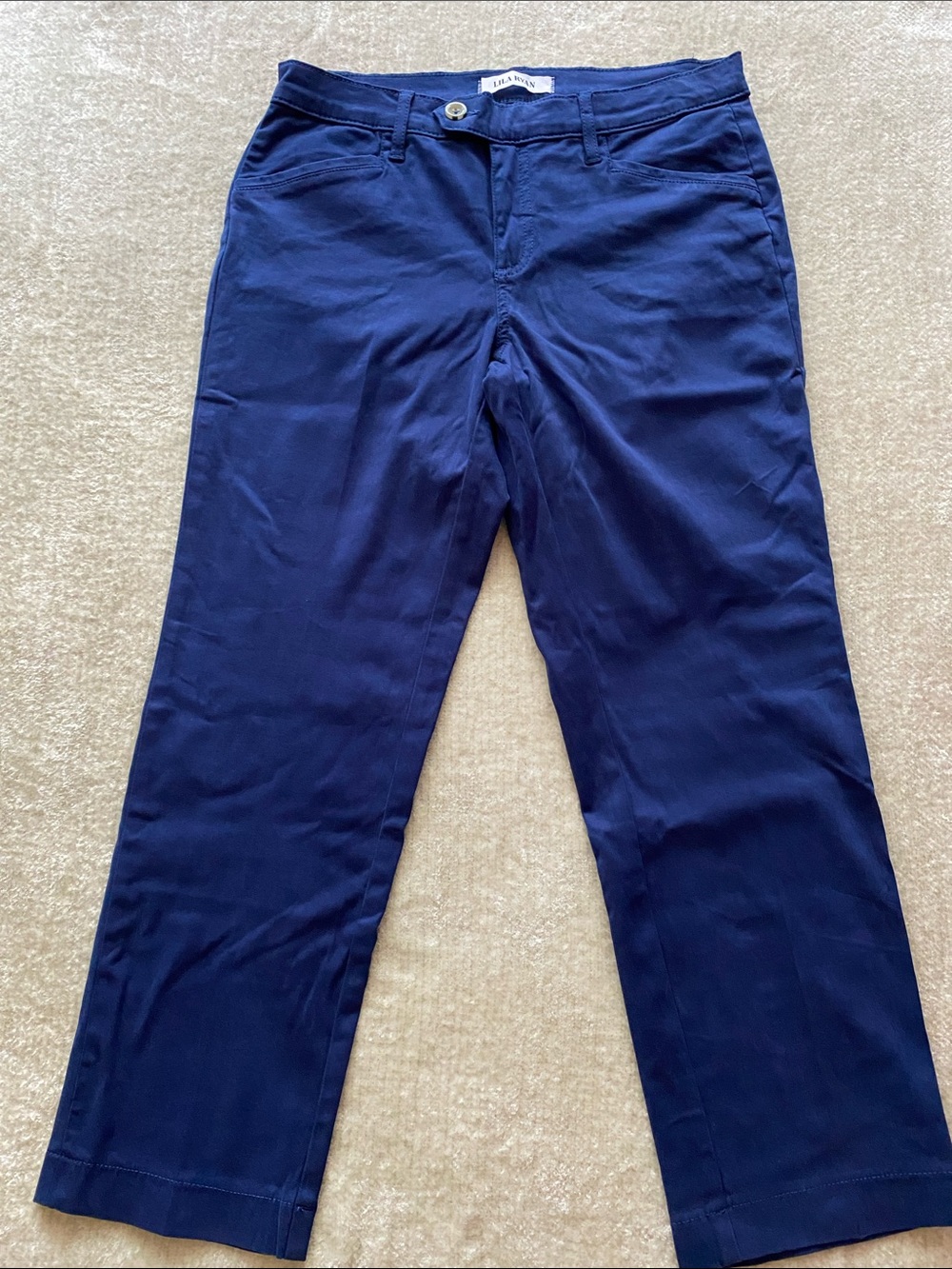 Lila Ryan Straight Leg Blue Ankle pants Size Small
